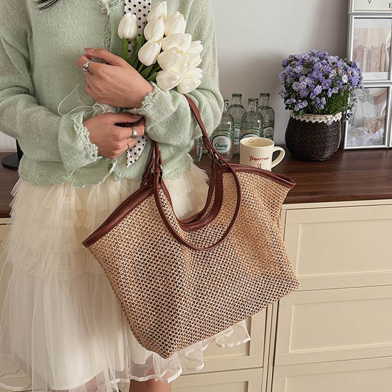 Women Hand Bags For Office - Kadın Kanvas Omuz Çantası Büyük Kapasiteli