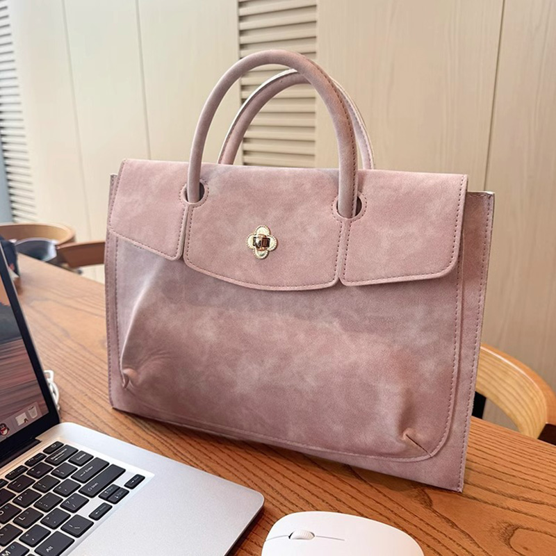 Şık Pembe PU Deri Laptop Çanta - Women Hand Bags For Office incelemesi ve fiyatı