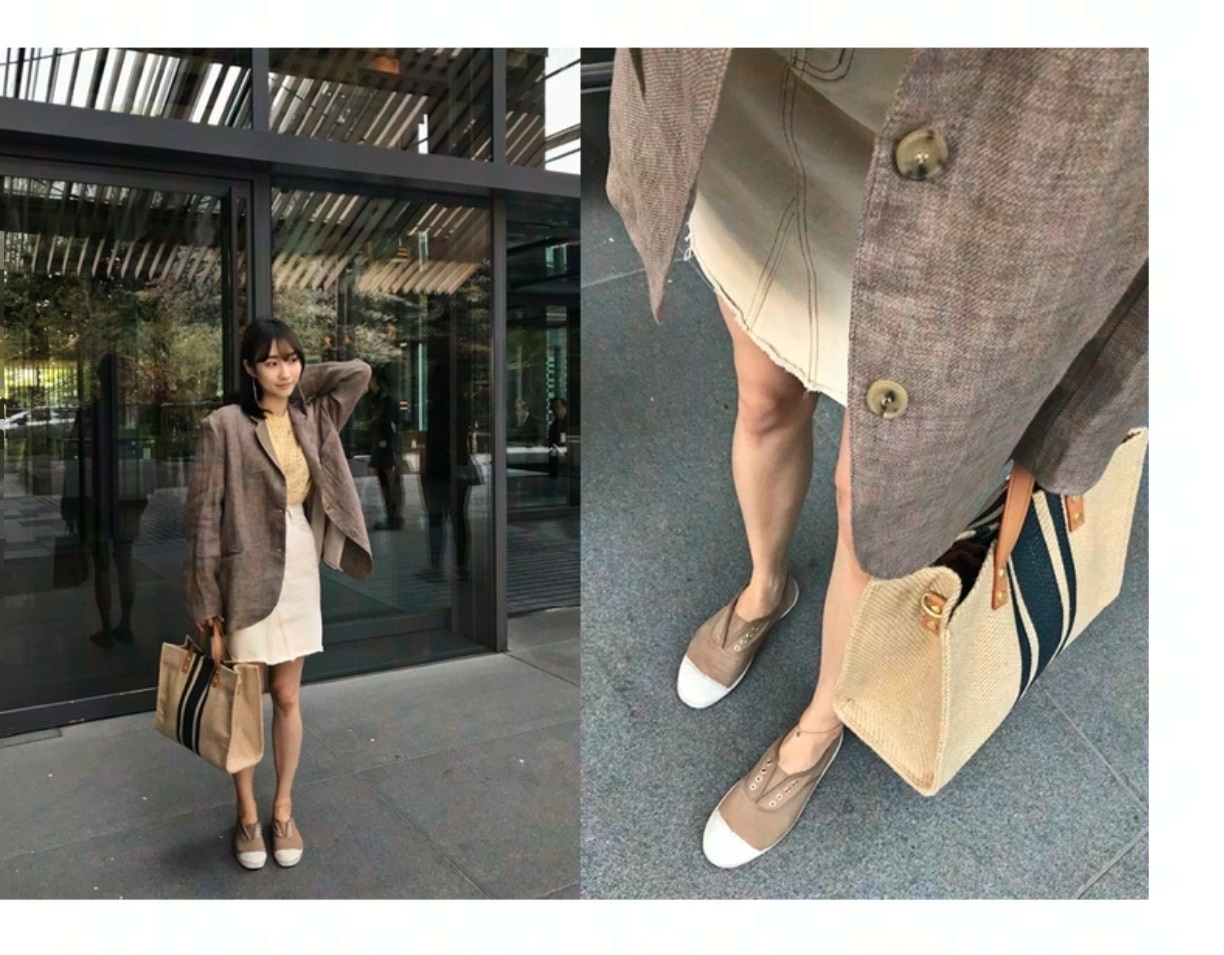 2026 Yeni Çizgili Kanvas Tote  - Women Hand Bags For Office incelemesi ve fiyatı